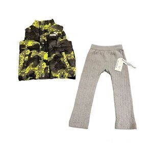 Puma vest and one step up leggings size 3-6 months/ 2-4T bundle